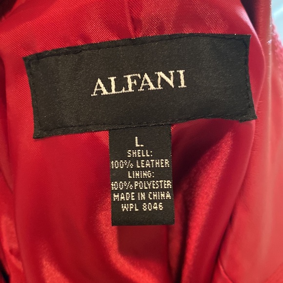 Donated… Alfani red leather jacket - Picture 3 of 3